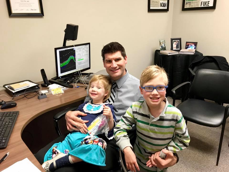Dr. Fike's Children, Adelie and Noah, enjoy visiting our office on a regular basis