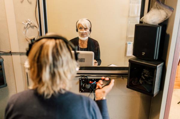 Testing a pt in booth