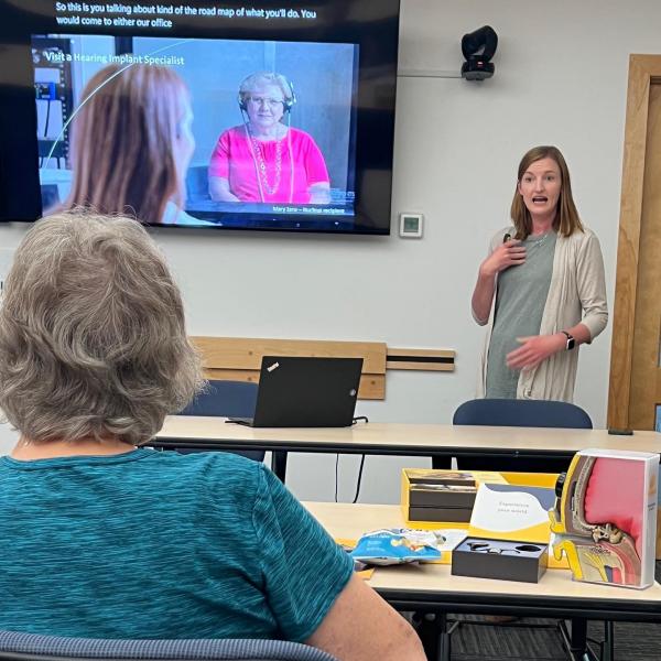Dr. Galloway lecturing