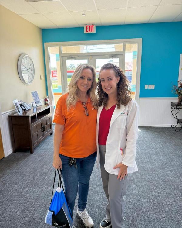 Dr. Dowdy and one of her patients