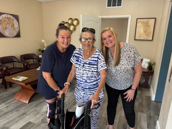 Kristin with her patient