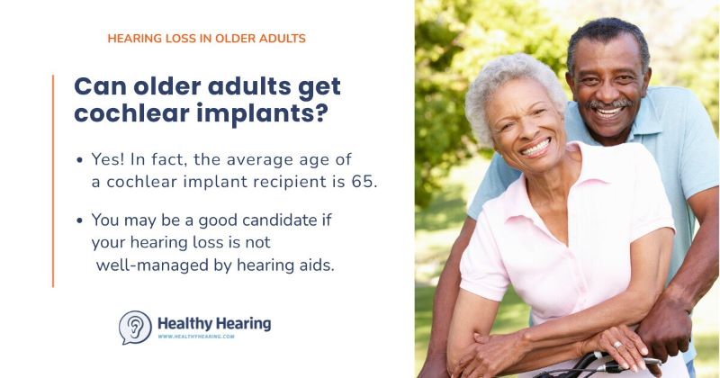 Illustration explaining cochlear implant candidacy for older adults