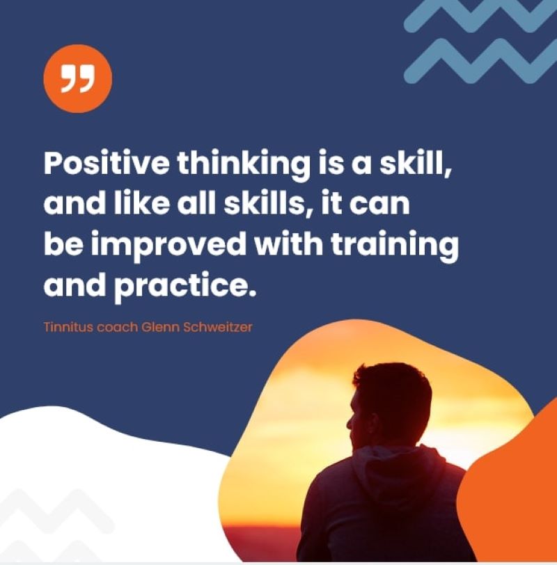 An inspiring quote on mindset shifts for tinnitus management. 