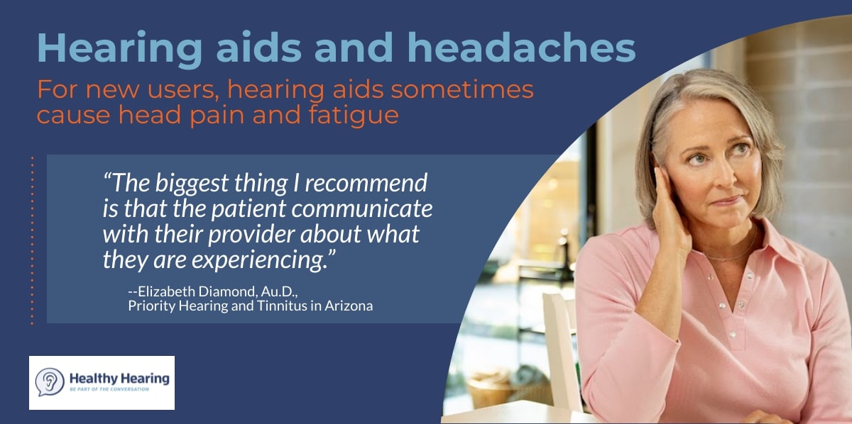 An image of a woman holding her head and the words 