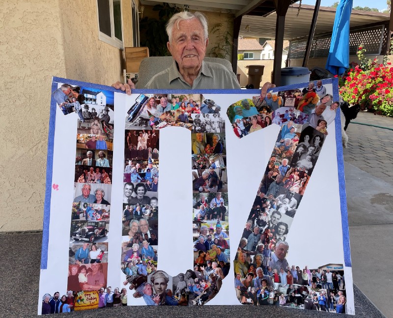 Irvin Poff, who is 102 and received a cochlear implant to help him hear. 